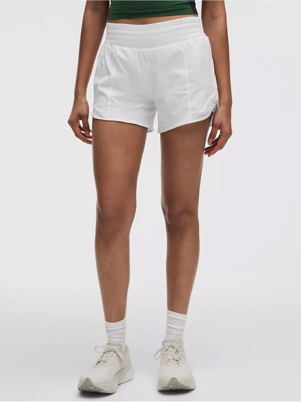 lululemon athletica White Hotty Hot Shorts- 4 in inseam